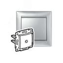 VALENA Розетка телевизионная TV проходная 10дБ алюминий LEGRAND