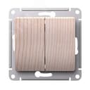 GLOSSA 2-клавишный выключатель, сх.5, 10АХ, механизм, сосна