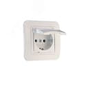 Lillium Розетка с крышкой белая Makel