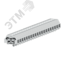 Клемма TB 2-2 с бок. подключ. с защелк. ножками, сечение 1,5 мм. кв., светло-серая