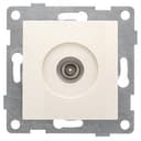 Розетка антенная Bravo, механизм, одинарный, бежевый
