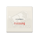 Клавиша с надписью  термопласт  слоновая кость