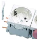 Connect Розетка с заземлением 16А 250В 45х45мм безвинтовые клеммы SC белый Simon