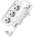 Удлинитель бытовой 3х3м с заземлением 16А АВС-пластик E-303 9631977 Универсал
