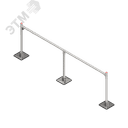 Опорная конструкция для горизонтальных прямоугольных воздуховодов и металлических лотков кабеленесущих систем TECHNORAPTOR STEELFOOT 3000х1000 HD