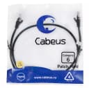 Патч-корд Cabeus PC-UTP-RJ45-Cat.6-1m-BK (U/UTP, CAT.6, PVC, 1 м, черный) (8663c)
