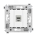 Avanti Компьютерная розетка RJ-45 без шторки в стену, кат.5e одинарная экранированная, Белое облако