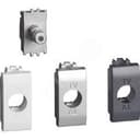 Livinglight. Розетка SAT с разьемом типа F. Резьбовое соединение. 1 модуль. Поставляется в комплекте с лицевыми панелями цветов "Белый", "Алюминий", "Антрацит". Legrand Euro