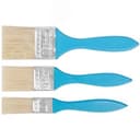 Кисти флейцевые, синяя ручка, набор 3 шт (1", 1.5", 2")