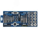 Набор метчиков и плашек в пластиковом боксе, сталь 9ХС 40 предметов