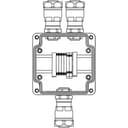 Взрывозащищенная клеммная коробка из полиэстера TBE-P-03 -(2xCBC.2 -2xCBC.2(i) - 2xTEO.2) - 2x6018ANP22BKM2SB(A) - 1x6018ANP22BKM2SB(C)1Ex e IIC Т5 Gb / Ex tb IIIC T95°C Db IP66
