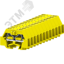 Клемма TB концевая 1-1 с бок. подключ. с крепеж.фланцами, желтая