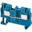 Клемма пружинная PIT проходной 2 точки 4мм.кв. синяя