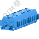 Клемма TB 1-1 с бок. подключ. с фиксирующим фланцем, синяя