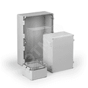 Cubo W 400X400X187, с петелями и замками, Вставка рамная, прозрачная крышка, PC, IP66