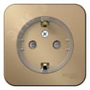 Розетка BLANCA наружная, с заземлением, со шторками, (компакт), с изолирующей пластиной 16А, 250В, титан Systeme Electric