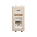 Компьютерная розетка "Ванильная дымка" "Avanti" RJ-45 модульная, кат. 6А, 1 мод