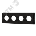 Шедель Рамка 4 постовая (Угольно-черный на бревно 280мм) скрытый монтаж BF4C28-640-119 Бирони