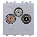 Avanti Розетка TV-FM-SAT модульная закаленная сталь 2 модуля