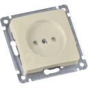MASTER Розетка одноместная со шторками, скрытой установки, в рамку, слоновая кость