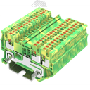 Клемма TP 1-2 земля, Push-in, сечение 1,5 мм. кв., желто-зеленая