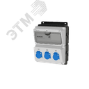 Комбинация розеток , Вход М32, клеммы, УЗО 4P/40A/30mA, 3xSchuko16A, IP54. 00-00033732 AlpenBox