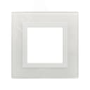 Рамка из натурального стекла, "Avanti", белая, 2 модуля DKC