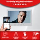 Видеодомофон Aura White Wi-Fi AHD Full HD, 7 дюймов / видеодомофон в квартиру / для частного дома
