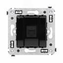 Avanti Компьютерная розетка RJ-45 без шторки в стену, кат.6А одинарная,  Черный квадрат