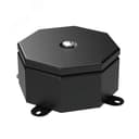 Коробка металлическая Октагон черная 130х130х63 (9 шт/кор) Промрукав