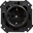 Розетка Шедель с заземлением (скрытый монтаж), Черный