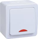 ВС20-1-1-ГПБ выкл 1кл с инд о/у IP54 (цвет клавиш: белый) ГЕРМЕС PLUS IEK (EVMP11-K01-10-54-EC) (10шт/упак)