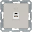 Телефонная розетка RJ11 с накладкой, цвет Тауп
