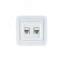 Mimoza Розетка CAT5e + CAT5e белая Makel