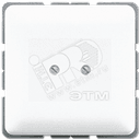 Крышка глухая с опорным кольцом  белая JUNG