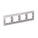 Рамка 4-м AtlasDesign Air алюм./дым. черн. SE ATN220304