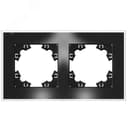 Афина рамка стеклянная двухместная универсальная, графит (еврослот)