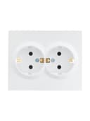 Розетка 2-м СП VESNA с заземл. ПБТ бел. LEZARD 742-0200-127B