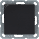 Звонковый механизм 10A 250V~ с накладкой, цвет черный матовый (soft touch)