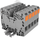 Клемма сильноточная TP 1-1 проходная Push-in, сечение 35 мм. кв., серая