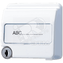 Крышка пружинная для штепсельных розеток с замком фиксатором и полем для надписи 23х29мм белая