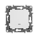 Выключатель 1-кл. СП Etika 10А IP20 250В 10AX с подсветкой/индикацией безвинтов. зажимы механизм бел. Leg 672203