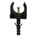 Крепеж-клипса с дюбелем и саморезом черная d32 мм в малой упаковке (10шт/450шт уп/кор) Промрукав