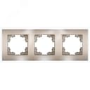 Афина рамка стеклянная трехместная универсальная, шампань (еврослот)