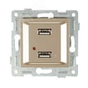 Розетка USB Ugra, механизм, шампань GUSI Electric