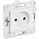 SKANDY Розетка без заземления с защитными шторками 10А SK-R01W арктический белый IEK