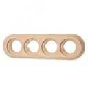 Лизетта Рамка 4 постовая, накладной монтаж, дерево, цвет Натурэль