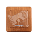 Выключатель двухклавишный скрытый с индикацией дуб 16А