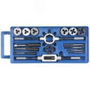 Набор метчиков и плашек в пластиковом боксе, сталь 9ХС 16 предметов