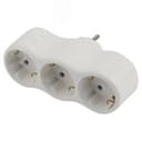 Разветвитель электрический SPx-3e-W на 3 розетки с заземлением 16А белый Б0053479 ЭРА